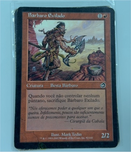 2002 Magic: The Gathering #92 Bárbaro Exilado — front