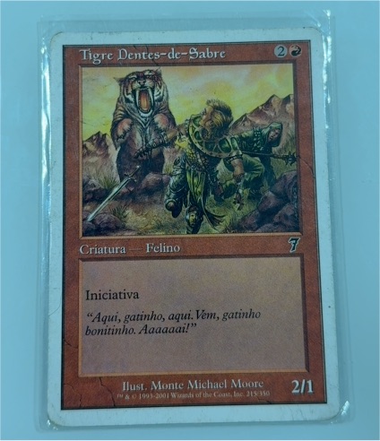 2001 Magic: The Gathering #215 Tigre Dentes-de-Sabre — front