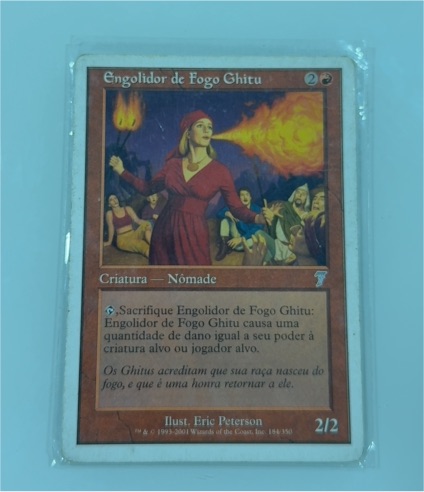 1993 Magic: The Gathering #186 Engolidor de Fogo Ghitu — front