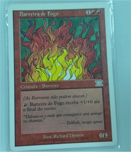 1999 Magic: The Gathering #24 Barreira de Fogo — front