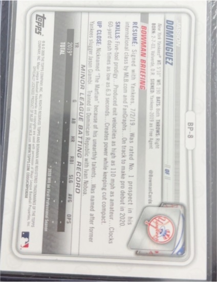 2019 Topps Baseball #BP-8 Gleyber Torres — front