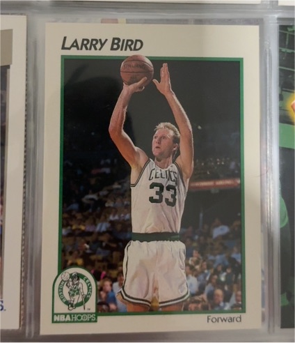 1990 NBA Hoops #33 Larry Bird — front