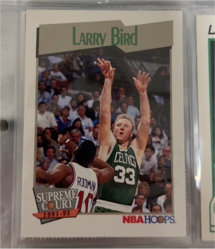 1991 NBA Hoops Supreme Court #Larry Bird — front