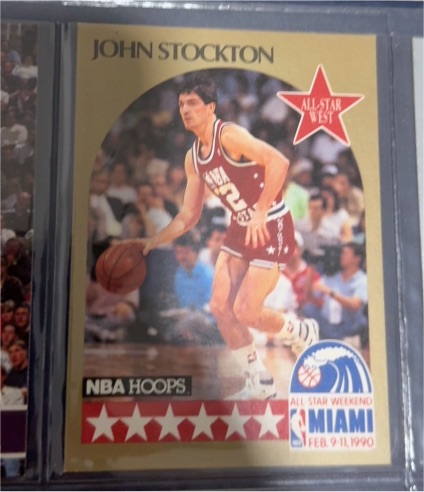 1990 NBA Hoops John Stockton All-Star # — front