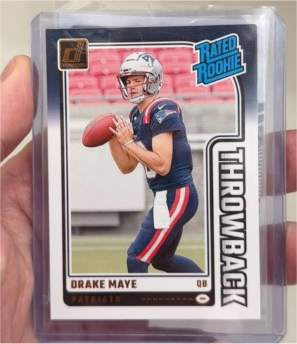 2023 Donruss Throwback #TH-DRM Drake Maye — front