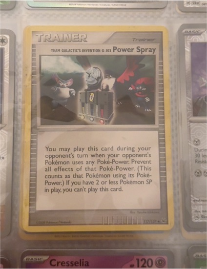 2009 Pokémon Platinum #117 Power Spray — front