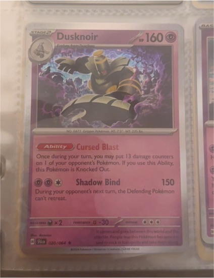2023 Pokémon Scarlet & Violet Shrouded Fable #020 Dusknoir — front