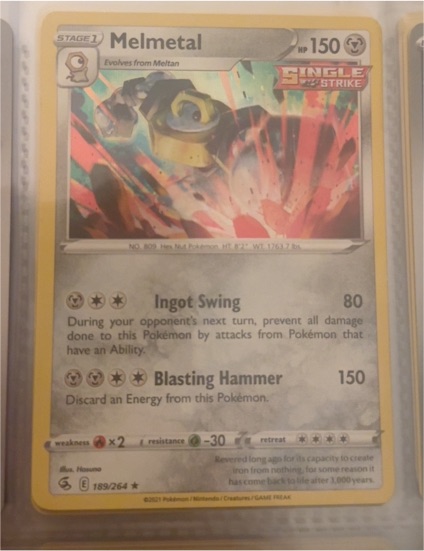 2021 Pokémon TCG Fusion Strike #189 Melmetal — front