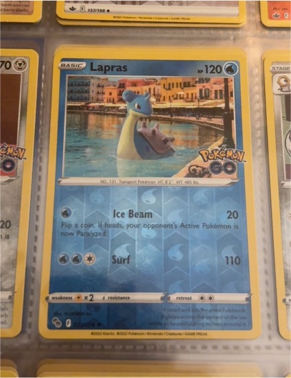 2022 Pokémon TCG Pokemon Go #023 Lapras — front