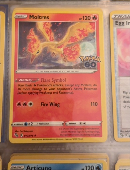 2022 Pokémon GO #012 Moltres — front