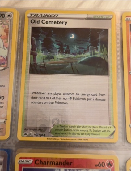 2021 Pokémon Sword & Shield Chilling Reign #147 Old Cemetery — front