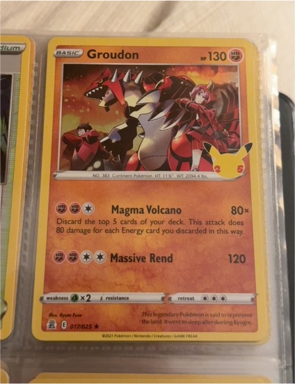 2021 Pokémon TCG Celebrations #017 Groudon — front
