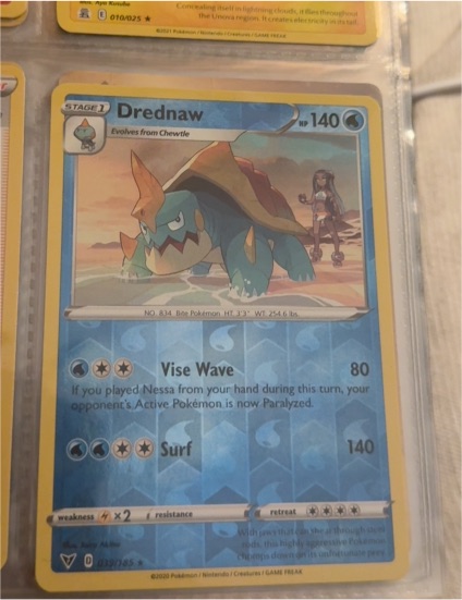 2020 Pokémon Vivid Voltage #039 Drednaw — front