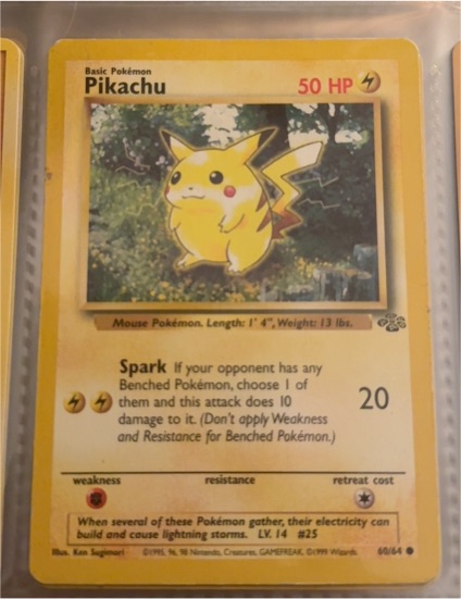 1999 Pokémon Jungle #60 Pikachu — front