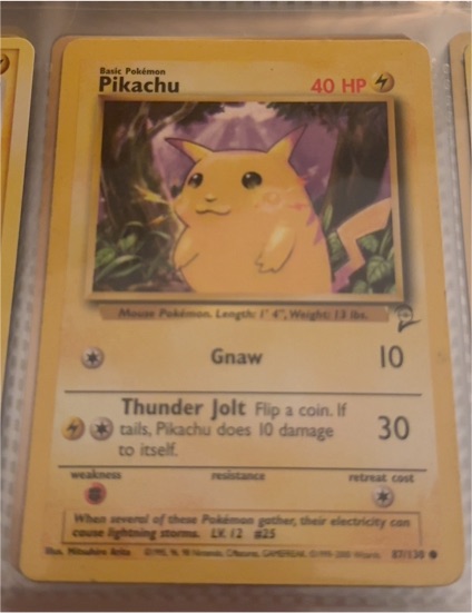1999 Pokémon Base Set #58 Pikachu — front