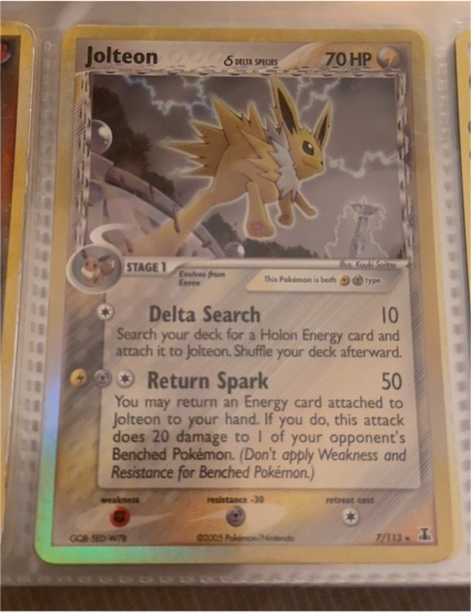 2005 Pokemon Delta Species #7 Jolteon — front