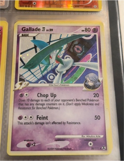 2009 Pokémon Platinum Rising Rivals #20 Gallade — front
