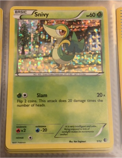 2011 Pokémon #1 Snivy — front