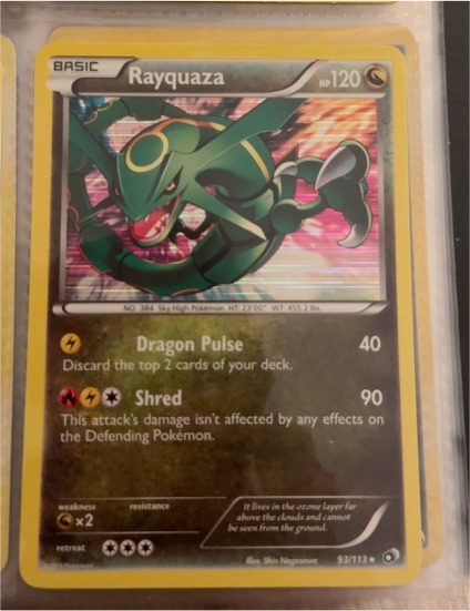 2013 Pokémon #93 Rayquaza — front