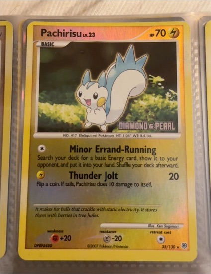 2007 Pokémon Diamond & Pearl #35 Pachirisu — front
