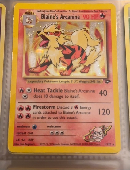 1999 Pokémon #59 Blaine's Arcanine — front