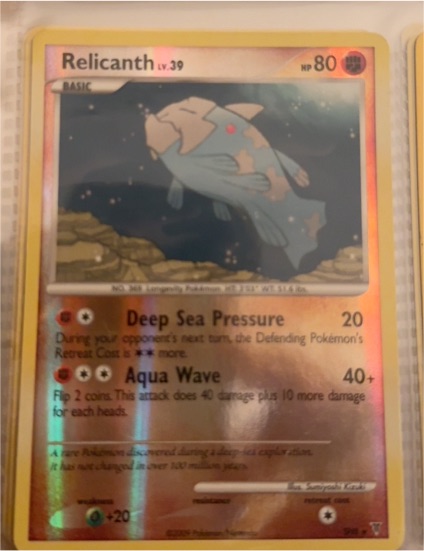 2009 Pokémon Diamond & Pearl #98 Relicanth — front