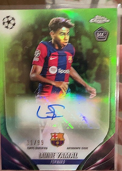 2023-24 Topps Chrome UEFA Club Competitions #64 Lamine Yamal Rookie — front