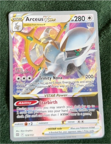 2022 Pokémon TCG Brilliant Stars #123 Arceus VSTAR — front