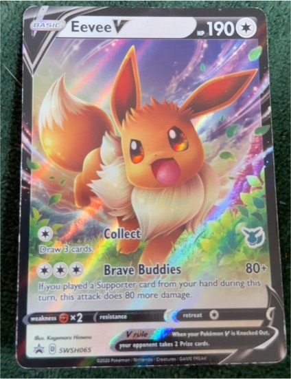 2020 Pokémon TCG Sword & Shield Eevee V #SWSH065 — front