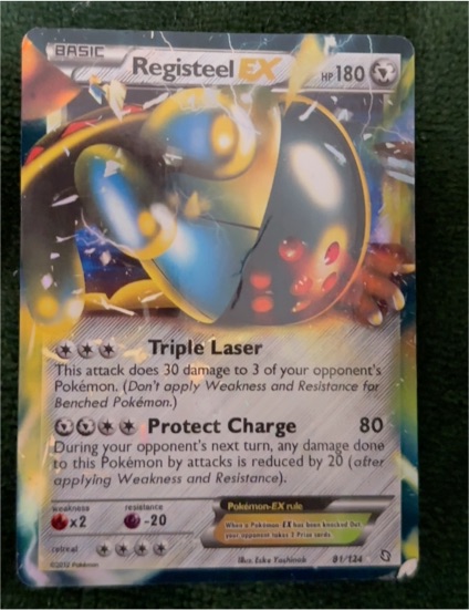2012 Pokémon Dragons Exalted #81/124 Registeel EX — front