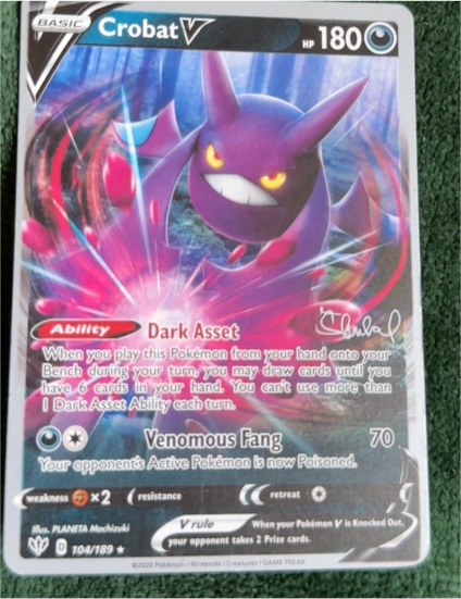 2020 Pokémon Darkness Ablaze #104 Crobat V — front