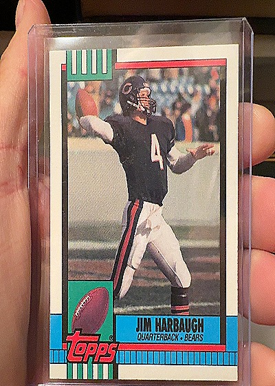 1990 Topps #366 Jim Harbaugh — front