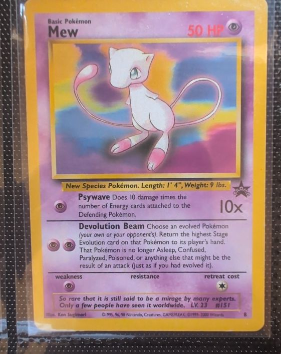 1999 Pokémon Black Star Promo #8 Mew — front