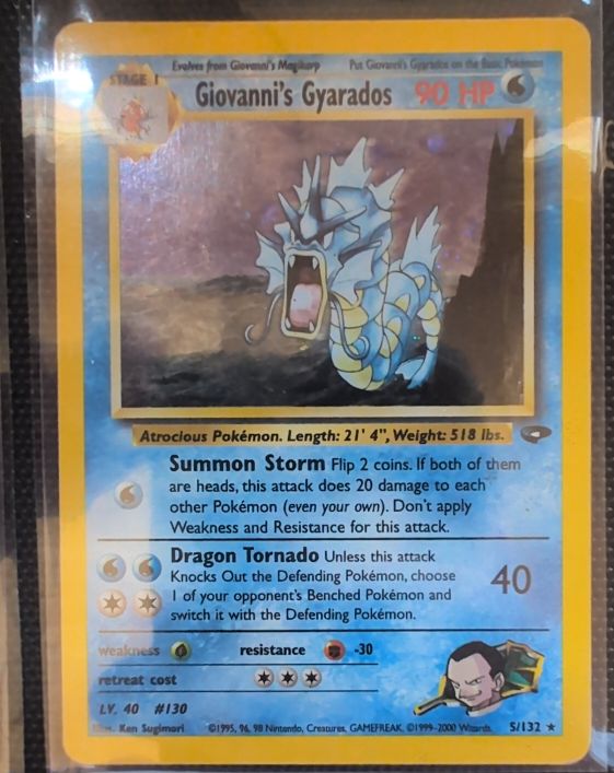 1999 Pokémon Gym Challenge #5 Giovanni's Gyarados — front