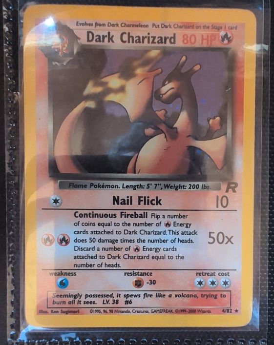 2000 Pokémon Team Rocket #21 Dark Charizard — front