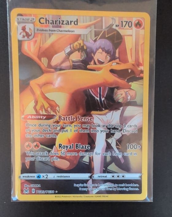 2022 Pokémon Lost Origin Trainer Gallery #TG03 Charizard — front