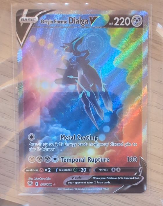 2022 Pokémon Astral Radiance #177 Origin Forme Dialga V — front