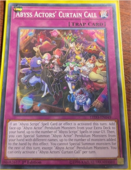 Yu-Gi-Oh! Abyss Actors' Curtain Call LED3-EN049 — front