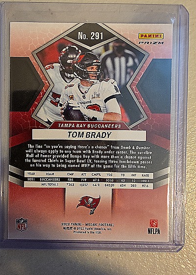 2022 Panini Mosaic #291 Tom Brady — back