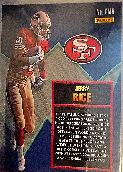 2020 Panini Mosaic #TM5 Jerry Rice Touchdown Masters — back