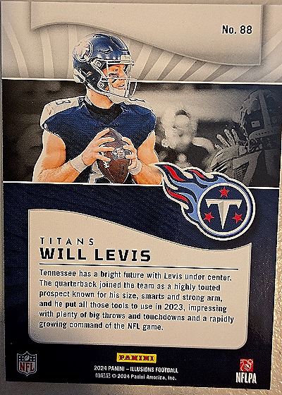 2024 Panini Illusions #88 Will Levis — back