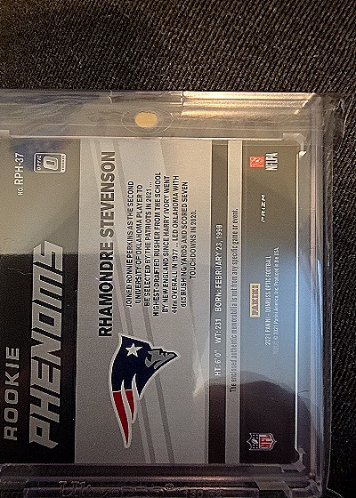 2021 Donruss Optic #RPH-37 Rhamondre Stevenson Rookie Phenoms — back