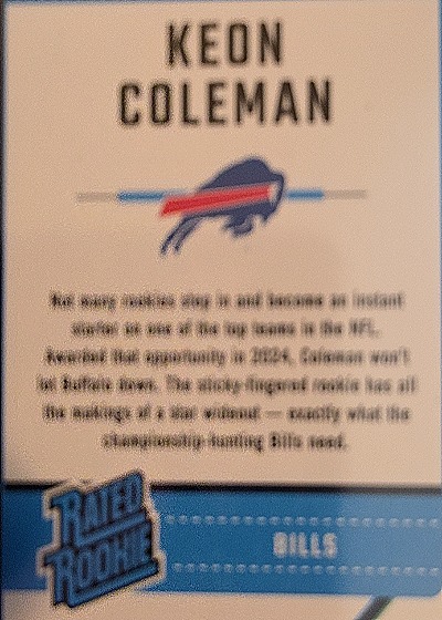 2024 Donruss Optic #263 Keon Coleman — back