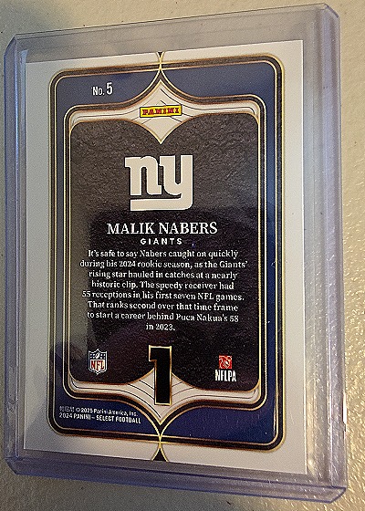 2024 Panini Select #5 Malik Nabers — back
