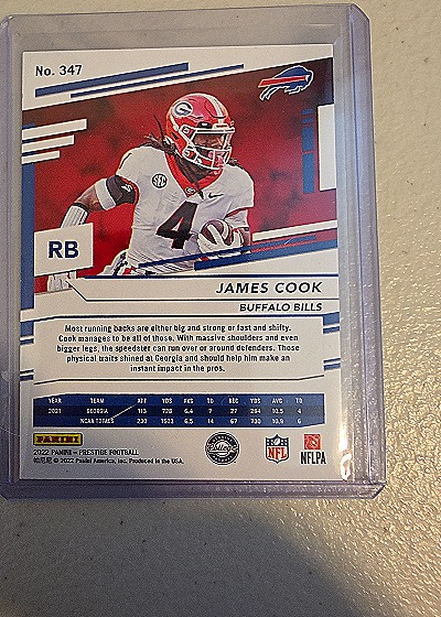 2022 Panini Prestige #347 James Cook — back