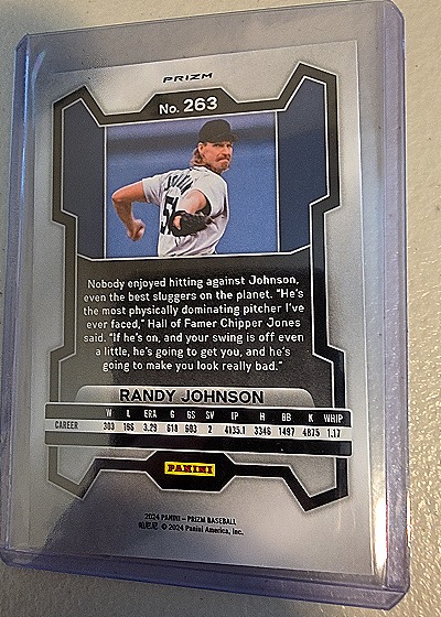 2024 Panini Prizm #263 Randy Johnson — back