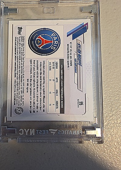 2020-21 Topps Chrome UEFA Champions League #95 Kylian Mbappe — back