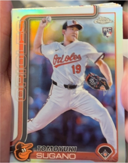 2025 Topps Chrome #166 Tomoyuki Sugano — front