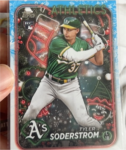 2024 Topps Holiday #H127 Tyler Soderstrom — front