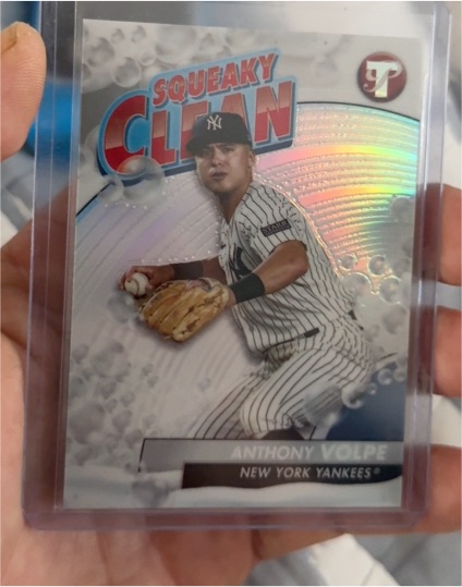2024 Topps Pristine #SQ-1 Anthony Volpe Squeaky Clean — front